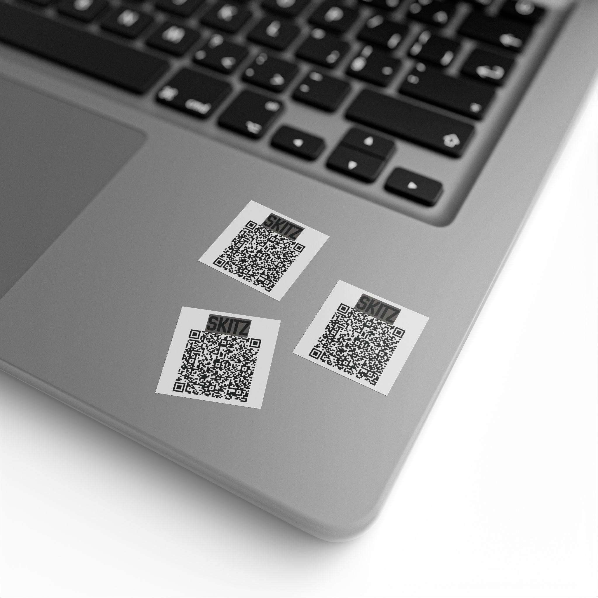 Square QR Sticker Labels Roll — 'SKITZ' Branding QR Code Adhesive Labels