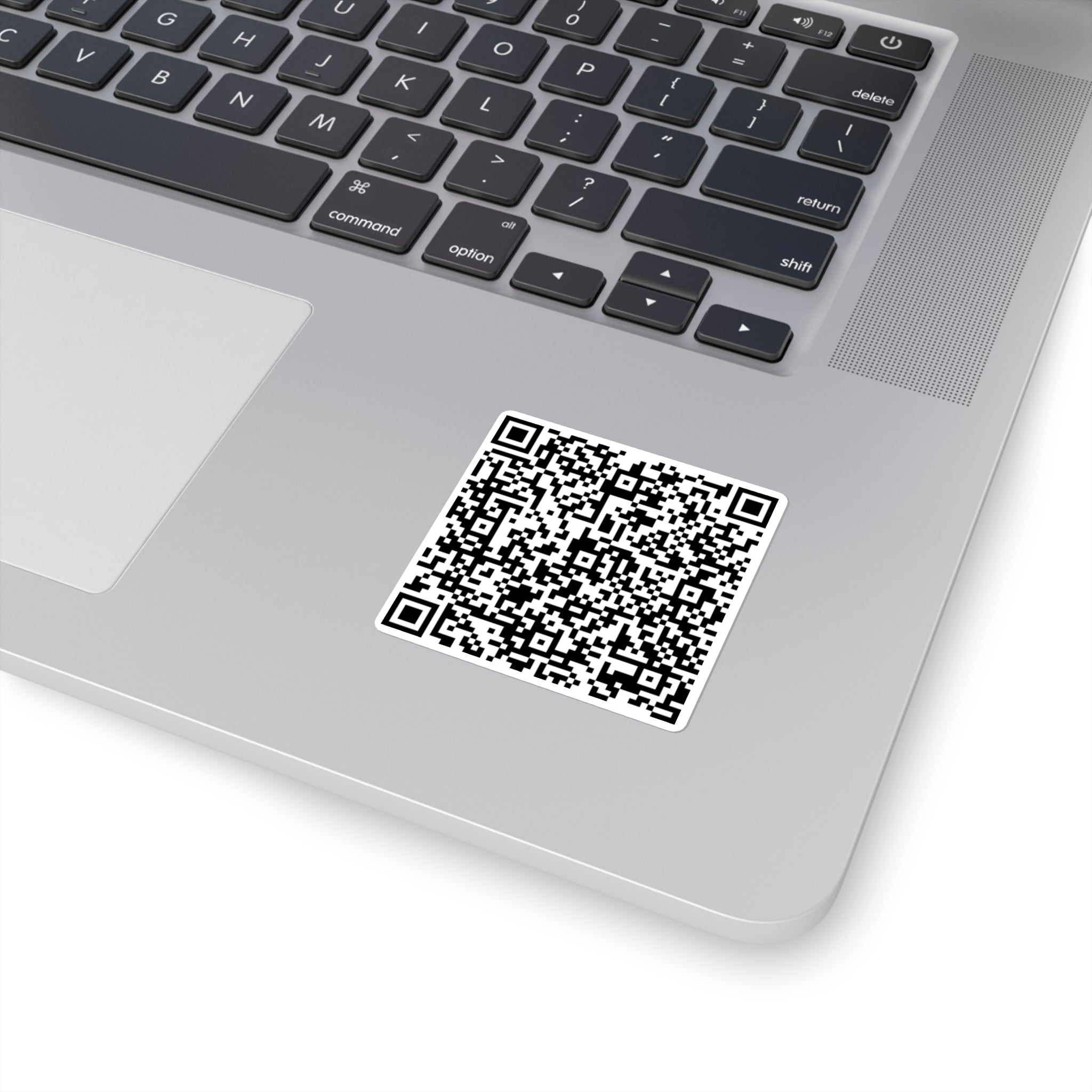 QR Code Square Sticker — Custom Scan Link Decal for Laptops, Packaging & Events